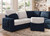 Sleeper Sectional Couch with Pull-Out Bed Sectional Sleeper Sofa Pull Out Bed with Storage Chaise, 6 Seaters Couch for Living Room, Velvet Blue