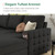 Sectional Sleeper Sofa with Pull-Out Bed Storage Chaise, 6 Seater Couch for Living Room, Dark Grey