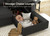 Sectional Sleeper Sofa with Pull-Out Bed Storage Chaise, 6 Seater Couch for Living Room, Dark Grey