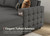 Sectional Sleeper Sofa with Pull Out Bed U-Shape Sectional Couch Sleeper Bed with Storage Chaise 6 Seater Sleeper Sectional Sofa, Light Grey