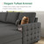 Sectional Sleeper Sofa with Pull-Out Bed Storage Chaise, 6 Seaters Couch for Living Room, Light Grey