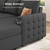 Sectional Couch with Pull Out Bed, U-Shaped Sectional Sleeper Sofa with Storage, 6 Seater Sectional Sofa Bed, Mid-Grey