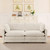 78'' Sectional 2 Seat Cloud Loveseat with 2 Throw Pillows, Modern Corduroy Love Seat, Cozy Sofa for Living Room, Office and Bedroom, Beige