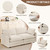 78'' Sectional 2 Seat Cloud Loveseat with 2 Throw Pillows, Modern Corduroy Love Seat, Cozy Sofa for Living Room, Office and Bedroom, Beige
