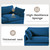 78'' Sectional Modular 2 Seat Cloud Loveseat, Oversized Love Seat 2 Seat Sofa with 2 Throw Pillows, Upholstered Corduroy Sofa Comfy Deep Couches for Living Room and Office, Blue