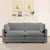 78'' Sectional 2 Seat Cloud Loveseat with 2 Throw Pillows, Modern Corduroy Love Seat, Convertible Cozy Sofa for Living Room, Bedroom and Office, Dark Grey