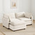 78'' Modular Sectional Cloud Couch with Movable Ottoman, 3 Seat Comfy Modern Corduroy Sofa with 2 Throw Pillows, Deep Seat L Shaped Couch for Living Room Bedroom Apartment, Beige
