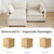 78'' Modular Sectional Cloud Couch with Movable Ottoman, 3 Seat Comfy Modern Corduroy Sofa with 2 Throw Pillows, Deep Seat L Shaped Couch for Living Room Bedroom Apartment, Beige
