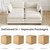 78'' Modular Sectional Cloud Couch with 2 Movable Ottoman, 4 Seat Comfy Modern Corduroy Sofa with 2 Throw Pillows, Deep Seat Sleeper Couch for Living Room Bedroom Apartment, Beige