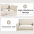 Oversized Modular Sectional Sofa with Movable Ottoman, 112 Inch 4 Seat Modern Corduroy Sofa Set, Convertible L Shaped Couch for Living Room and Office, Beige