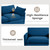 Oversized Modular Sectional Sofa with Movable Ottoman, 112 Inch 4 Seat Modern Corduroy Sofa Set, Convertible L Shaped Couch for Living Room and Office, Navy Blue