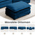 Oversized Modular Sectional Sofa with Movable Ottoman, 112 Inch 4 Seat Modern Corduroy Sofa Set, Convertible L Shaped Couch for Living Room and Office, Navy Blue