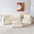 112'' Oversized Modular Sectional Cloud Couch with Movable Ottoman, 4 Seat Modern Corduroy Sofa, Deep Seat L Shaped Couch for Living Room Bedroom Apartment, Cream