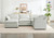 113'' Sectional Cloud Couch, 5 Seater Modular Corner L Shape Sofa Big Comfy Corduroy Oversized Couch with 2 Pillows Movable Ottoman, Deep Seat Sectional Couches for Living Room Office Light Grey
