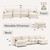 148'' Sectional Cloud Couch with 2 Ottomans, Oversized 4 Seat Sleeper Sofa with 2 Throw Pillows, Convertible Upholstered U Shaped Cozy Sofa Furniture Set for Living Room and Office, Beige