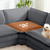 150'' Modular Sectional Corner Cloud Couch, 7 Seater Sofa Big Comfy Corduroy V Shaped Couch with 4 Throw Pillows, Movable Ottoman, Couches for Living Room Office Dark Grey