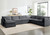 150'' Modular Sectional Corner Cloud Couch, 7 Seater Sofa Big Comfy Corduroy V Shaped Couch with 4 Throw Pillows, Movable Ottoman, Couches for Living Room Office Dark Grey