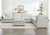 150'' Modular Sectional Corner Cloud Couch, 7 Seater Sofa Big Comfy Corduroy V Shaped Couch with 4 Throw Pillows, Movable Ottoman, Couches for Living Room Office Light Grey