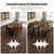 5-Piece Dining Table Set for 4-8 People, 63" Extendable Kitchen Table with 2 Benches and 2 Square Stools, Mid-Century Modern Wooden Dining Room Table, Space-Saving, Walnut