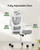 Ergonomic Office Chair: Office Computer Desk Chair with High Back Mesh and Adjustable Lumbar Support Rolling Work Swivel Task Chairs with Wheel 3D Armrests and Headrest