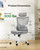Ergonomic Office Chair: Office Computer Desk Chair with High Back Mesh and Adjustable Lumbar Support Rolling Work Swivel Task Chairs with Wheel 3D Armrests and Headrest