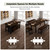 5-Piece Dining Table Set for 4-8 People, 63" Extendable Kitchen Table Set with 2 Benches and 2 Square Stools, Dining Room Table with MDF Wood Board, Easy Clean, Dark Brown