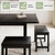 7-Piece Dining Table Set with 6 Stools, 63" Large Extendable Kitchen Table Set for 4-8, Mid-Century Dining Room Table with Heavy-Duty Frame, Easy Assembly, Black