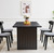 55 in–71 in Extendable Rectangular Dining Table for 4–6, Modern Farmhouse Expandable Kitchen Table with Carved Line Base, Wooden Dinner Table for Kitchen Living Room Home Office (Black)