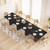 78 Inch Dining Table for 6 8 10, Modern Rectangular Kitchen Table, Dining Room Long Tables with Wood Strip Base for Kitchen Living Room (Black)