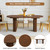 70.8 Inch Oval Dining Table for 4-6 People, Kitchen Table with Wood Strip Base, Modern Farmhouse Round Dining Room Tables for Kitchen Living Room (Walnut)