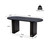 70.8 Inch Dining Table for 4-6 People, Oval Kitchen Table with Wood Strip Base, Modern Farmhouse Large Round Dining Room Tables for Home Living Room (Black)