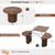 41 in-78 in Dining Room Table for 4-8, Round Expandable Kitchen Table with Fluted Base, Modern Farmhouse Oval Dinner Tables for Dining Room Kitchen Living Room (Walnut)