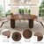 41 in-78 in Dining Room Table for 4-8, Round Expandable Kitchen Table with Fluted Base, Modern Farmhouse Oval Dinner Tables for Dining Room Kitchen Living Room (Walnut)