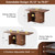55"-71" Extendable Dining Table with Storage, Expandable Kitchen Table for 4-6, Space Saving Dining Room Table with Hidden Storage Cabinet, Adjustable Shelves & Fluted Base (Walnut)