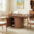 55"-71" Extendable Dining Table with Storage, Expandable Kitchen Table for 4-6, Space Saving Dining Room Table with Hidden Storage Cabinet, Adjustable Shelves & Fluted Base (Walnut)