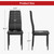 Dining Chairs Set of 4 | Black | Kitchen Chairs 4 Upholstered Chairs and Faux Leather Cushions | Space-Saving and Modern Design | for Dining Room, Easy to Assemble