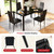 Dining Chairs Set of 4 | Black | Kitchen Chairs 4 Upholstered Chairs and Faux Leather Cushions | Space-Saving and Modern Design | for Dining Room, Easy to Assemble
