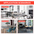 5-Piece Dining Table Set | White | Glass Kitchen Table with 4 Upholstered Chairs and Faux Leather Cushions | Space-Saving and Modern Design | for Dining Room, Easy to Assemble