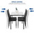 Dining Table Set Dining Room Table Set for Small Spaces Kitchen Table and Chairs for 4 Table with Chairs Home Furniture Rectangular Modern (White Marble)