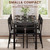 Dining Table Set for 4, Wood Kitchen Table with Upholstered Chairs for Kitchen & Dining Room, Compact Dining Set for Small Spaces, Black