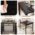 Dining Table Set for 4, Wood Kitchen Table with Upholstered Chairs for Kitchen & Dining Room, Compact Dining Set for Small Spaces, Black