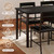 Dining Table Set for 4, Wood Kitchen Table with Upholstered Chairs for Kitchen & Dining Room, Compact Dining Set for Small Spaces, Black