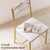 Dining Table Set for 4, Wood Kitchen Table with Upholstered Chairs for Kitchen & Dining Room, Compact Dining Set for Small Spaces, White & Gold