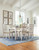 7 Piece Dining Set – Rectangular Table & 6 Upholstered Chairs | Coastal Chic Meets Farmhouse, Whitewash