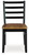 Blondon Rectangular Dining Room Table Set with 6 Chairs, Chevron Pattern, Tapered Legs, Seats 6, Wood, 60" Long, Brown & Black