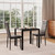 3 Piece Glass Dining Table Set, Kitchen and Chairs for 2, PU Leather Modern Room Sets for Home, Kitchen, Living Room