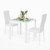 3 Piece Glass Dining Table Set, Kitchen and Chairs for 2, PU Leather Modern Room Sets for Home, Kitchen, Living Room