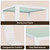 3 Piece Glass Dining Table Set, Kitchen and Chairs for 2, PU Leather Modern Room Sets for Home, Kitchen, Living Room