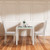 3 Piece Glass Dining Table Set, Kitchen and Chairs for 2, PU Leather Modern Room Sets for Home, Kitchen, Living Room