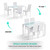 5 Piece Glass Dining Table Set, Kitchen and Chairs for 4, PU Leather Modern Room Sets for Home, Kitchen, Living Room